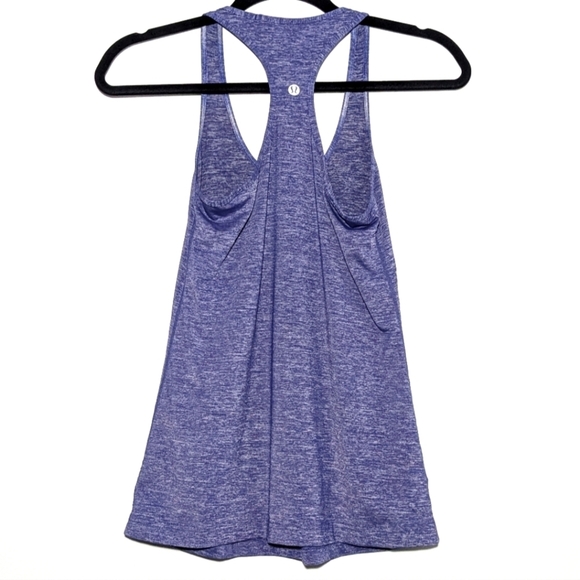 Lululemon Cool Racerback Tank Top Reversible Blue Purple Heathered Size 4 - Picture 1 of 9